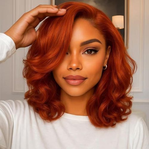 180 Density Brizilian Hair Wig #350 Ginger Orange Human Hair Wigs 4X4 HD Lace Bob Body Wave Closure Wigs Pre Plucked For Women - AliExpress